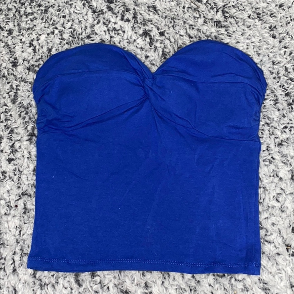 Electric blue tube top